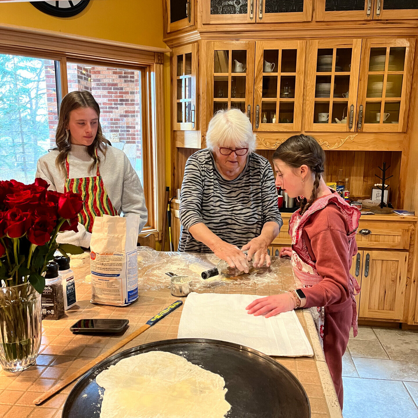 Inside photo of kitchen with rustic feel at Accessible Sunset property